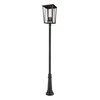 Z-Lite Seoul 4 Light Outdoor Post Mounted Fixture, Black & Clear 571PHXXLR-511P-BK